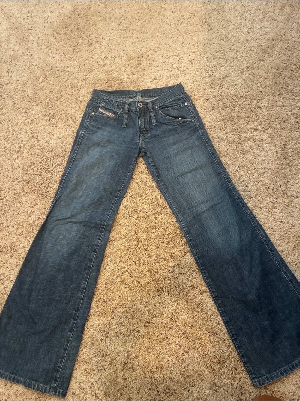 Diesel Dark Blue Flare Jeans